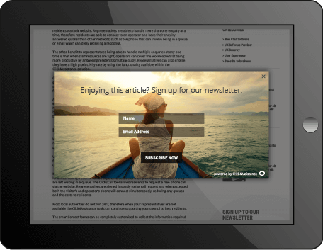 Website contact forms allow visitors to give you their details.