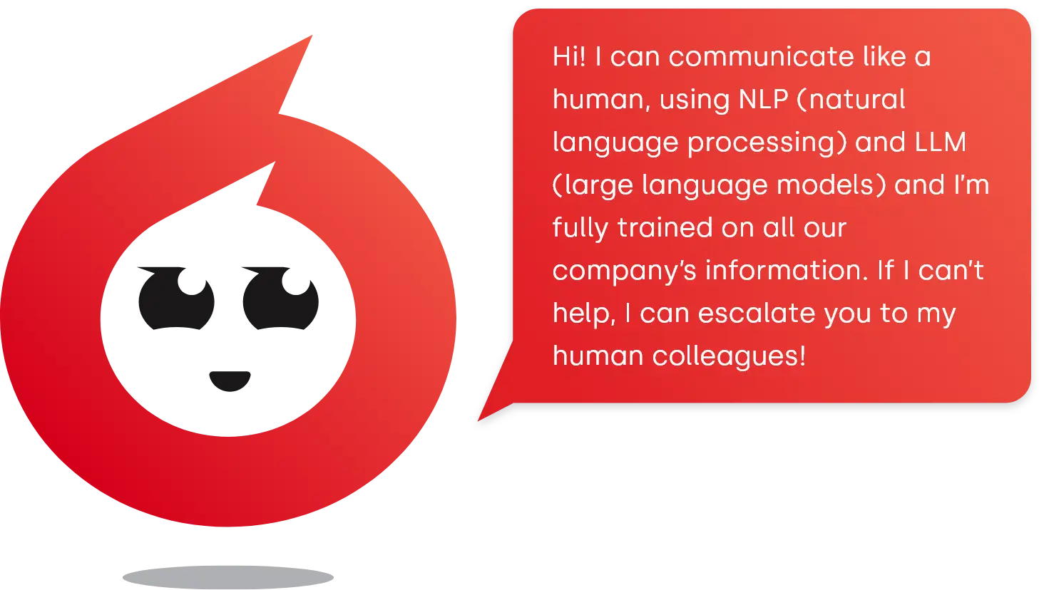 Arti, the friendly AI chatbot for customer service character, smiling and introducing himself with a welcoming gesture.