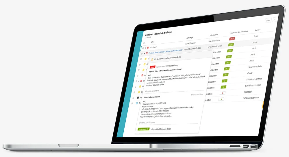 Zendesk saas live chat.