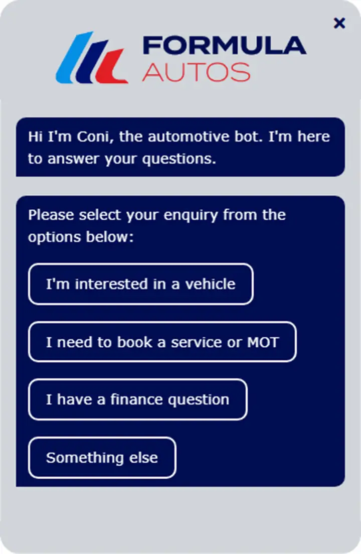 Coni handling an automotive live chat conversation