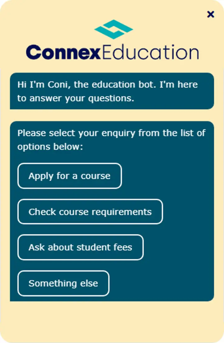 Coni handling an academic live chat conversation