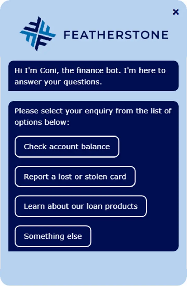 Coni handling a finance live chat conversation