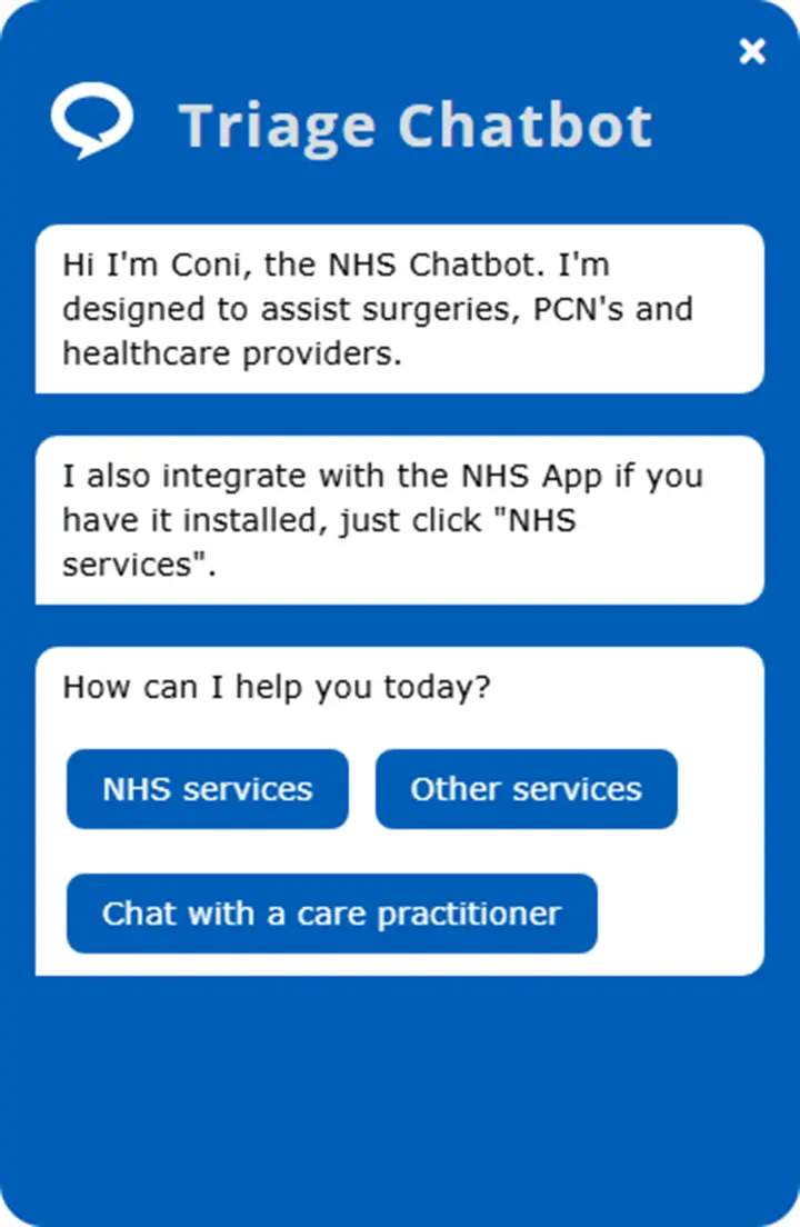 Coni handling a healthcare live chat conversation