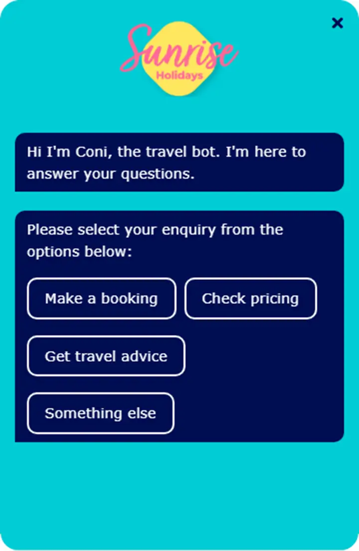 Coni handling a travel live chat conversation