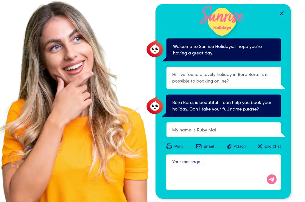 A passenger amazed by Arti the AI Agent