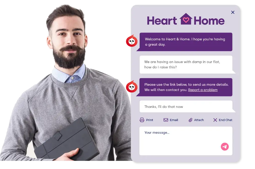 A resident amazed by Arti the AI Agent