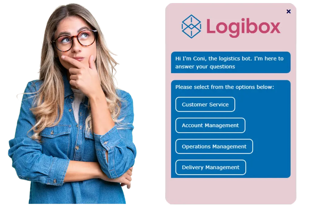 A logistics worker impressed with Coni the chatbot