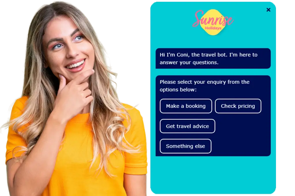 Traveller impressed with the rule-based chatbot