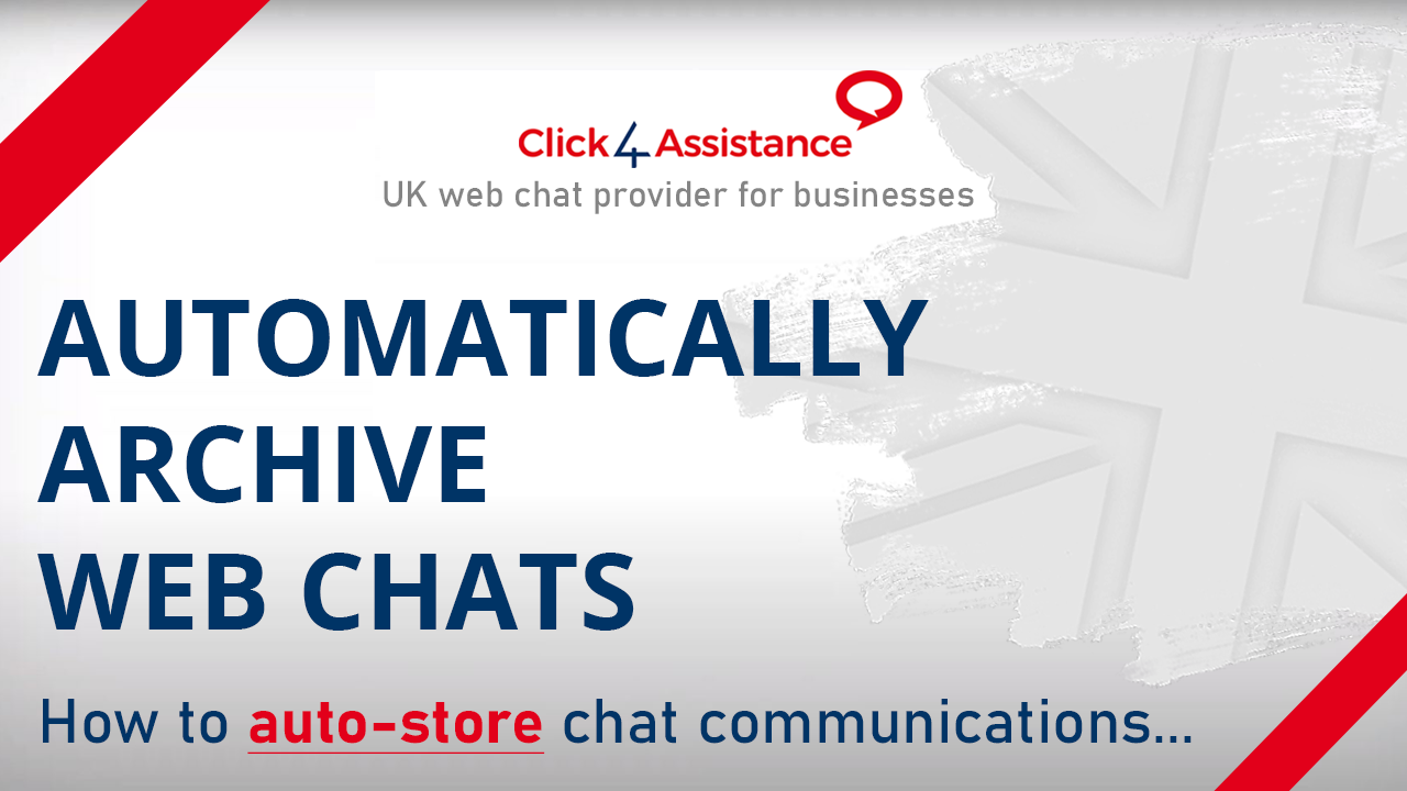 Automatically store live chats that occur on your website.