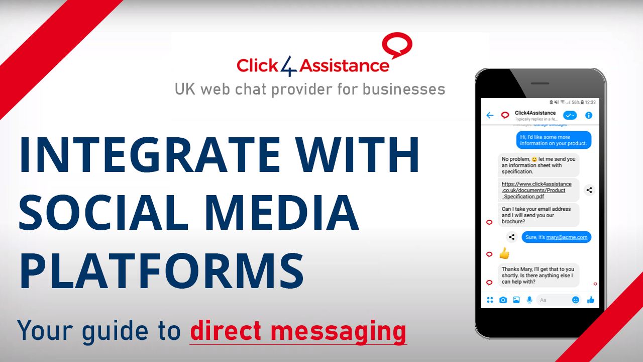 Take live chat further with social media integration.
