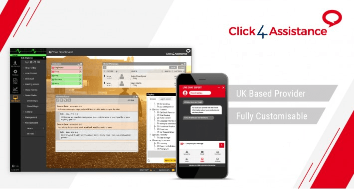 Click4Assistance provides fully customisable online chat software for your business.